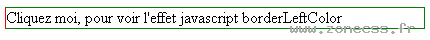 copie d'écran de l'affichage de la propriété JS / CSS borderLeftColor