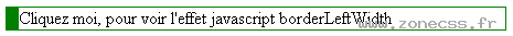 copie d'écran de l'affichage de la propriété JS / CSS borderLeftWidth